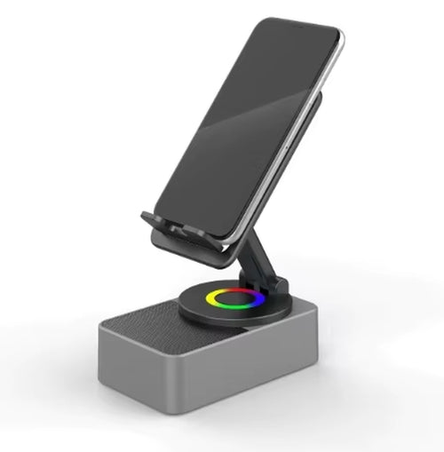 Wireless Audio Bluetooth Speaker Withpower Bank, 5 in 1 Emergency Charging Ledphone Holder Festival Gifts for Friend Family